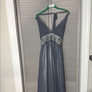 Elegant Gray Evening Dress